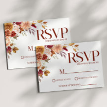 ブルガンディブラウン秋秋エレガントな結婚式