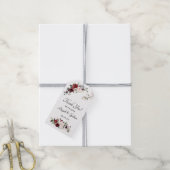 ブルガンディブリスフローラ結婚式の引き出物サンキュー ギフトタグ (より糸付き)