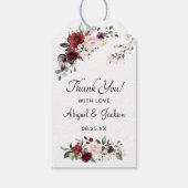 ブルガンディブリスフローラ結婚式の引き出物サンキュー ギフトタグ (裏面)