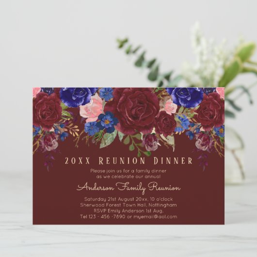 ブルガンディブルーピンクローゼスフローラファミリー懇親会 招待状 (スタンド正面)