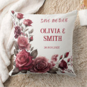 ブルガンディブロッサム装飾用クッション クッション (ブランケット)