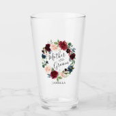 ブルガンディブーケリースマザーオブザグルーミング タンブラーグラス (正面)