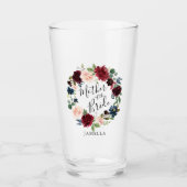 ブルガンディブーケリースマザーオブザブライド タンブラーグラス (正面)
