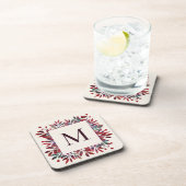 ブルガンディベリー&紅葉モノグラム コースター (右側)