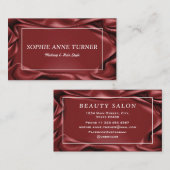 ブルガンディベルベットプロフェッショナルメイクアップヘアスタイル 名刺 (正面/裏面)