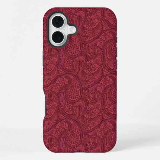 ブルガンディペイズリー iPhoneケース (裏面)