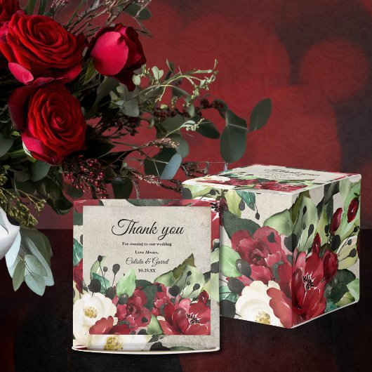 ブルガンディホワイトグリーンフローラ | グレーグランジ フェイバーボックス