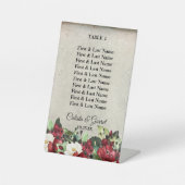 ブルガンディホワイトグリーンフローラ | グレーグランジ 台座サイン (正面)