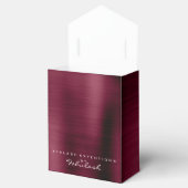 ブルガンディホワイトメタリックネームブランディング美しいサロン フェイバーボックス (オープン)