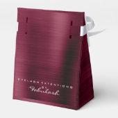 ブルガンディホワイトメタリックネームブランディング美しいサロン フェイバーボックス (裏面サイド)