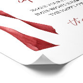 ブルガンディボウブライダルシャワーデイトナイトアイディアサイン ポスター (角)