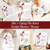 ブルガンディボウブライダルシャワーレシピ要求 エンクロージャーカード