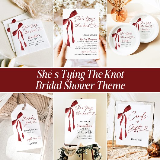 ブルガンディボウブライダルシャワーレシピ要求 エンクロージャーカード