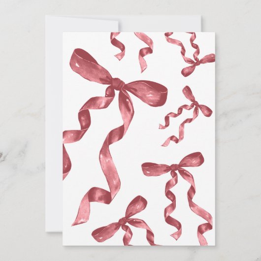 ブルガンディボウ1st誕生日招待状 招待状 (裏面)