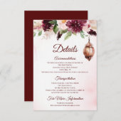 ブルガンディボホウォータカラーフローラ宿泊施設 エンクロージャーカード (正面/裏面)