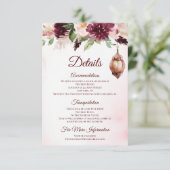 ブルガンディボホウォータカラーフローラ宿泊施設 エンクロージャーカード (スタンド正面)