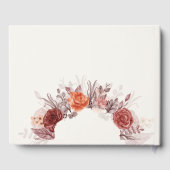 ブルガンディボホバラフローラパンパスグラス結婚ズ ゲストブック (裏面)