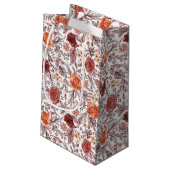 ブルガンディボホバラフローラパンパスグラス結婚ズ スモールペーパーバッグ (裏面アングル)