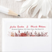 ブルガンディボホバラフローラパンパスグラス結婚ズ ラベル (インサイチュ)