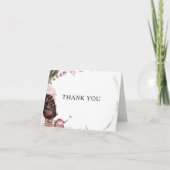 ブルガンディボホフローラサンキューカード サンキューカード (正面)