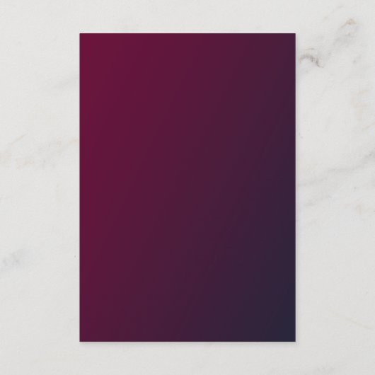 ブルガンディボホ結婚フローラのブーケ詳細 エンクロージャーカード (裏面)