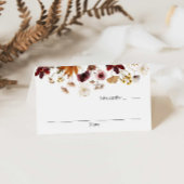 ブルガンディボホ結婚フローラ座席表 プレイスカード