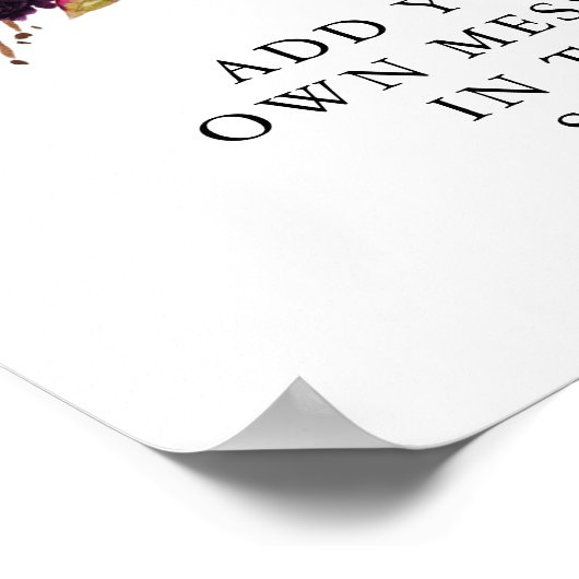 ブルガンディマルサラビニールカスタムサイン ポスター (角)