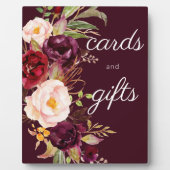 ブルガンディマルサラフローラゲストブックサイン フォトプラーク (正面)