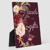 ブルガンディマルサラフローラゲストブックサイン フォトプラーク (側面)