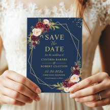 ブルガンディマルサラフローラネイビーブルー金ゴールド幾何学模様