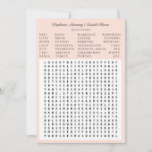 ブルガンディマルサラフローラブライダルシャワー語検索 招待状 (正面)