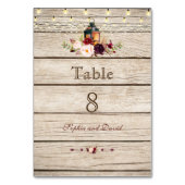 ブルガンディマルサラフローラランタンウッドテーブル番号 テーブルナンバー (裏面)