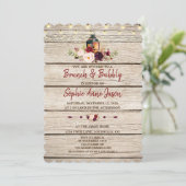 ブルガンディマルサラフローラランタンブランチ&バブリー 招待状 (スタンド正面)