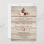 ブルガンディマルサラフローラランタンリハーサルディナー 招待状 (正面)