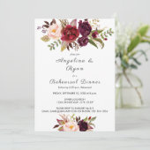 ブルガンディマルサラフローラリハーサルディナーホワイト 招待状 (スタンド正面)