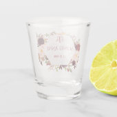 ブルガンディマルサラフローラ幾何学モノグラム ショットグラス (裏面)