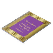 ブルガンディマルサラフローラ秋の結婚式プランナー ノートブック (左側)