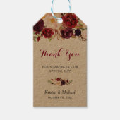 ブルガンディマルサラフローラ結婚式の引き出物サンキューユナイズ ギフトタグ (正面)