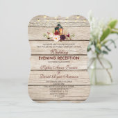 ブルガンディマルサラフローラ結婚〔雄ジカの〕枝角ズ夕べ 招待状 (スタンド正面)