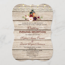 ブルガンディマルサラフローラ結婚〔雄ジカの〕枝角ズ夕べ 招待状