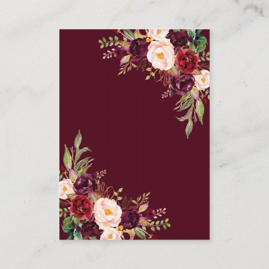 ブルガンディマルサラフローラ結婚〔雄ジカの〕枝角ズ詳細 エンクロージャーカード (裏面)