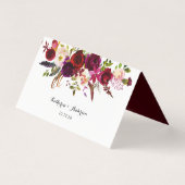 ブルガンディマルサラボヘミ結婚アンのテーブル座席表 (裏面)