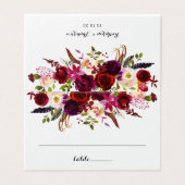 ブルガンディマルサラボヘミ結婚アンのテーブル座席表 (外部フラット)