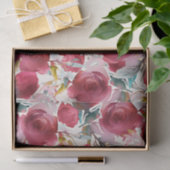 ブルガンディマルサラボホフローラ水彩パターン 薄葉紙 (ギフト)