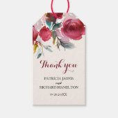 ブルガンディマルサラボホ結婚式の引き出物サンキュー ギフトタグ (正面)
