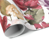 ブルガンディマルサラメルロフローラウォーター結婚カラー ラッピングペーパー (ロールコーナー)