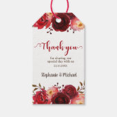 ブルガンディマルサラレッドローズ結婚フローラ ギフトタグ (正面)