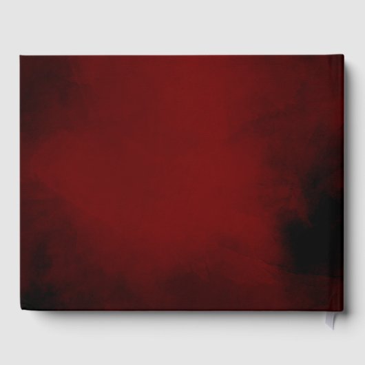 ブルガンディマルサラレッドローズ結婚フローラ ゲストブック (裏面)