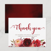 ブルガンディマルサラレッドローゼスフローラサンキュー サンキューカード (正面/裏面)