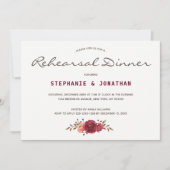 ブルガンディマルサラレッドローゼズフローラリハーサルディナー 招待状 (正面)